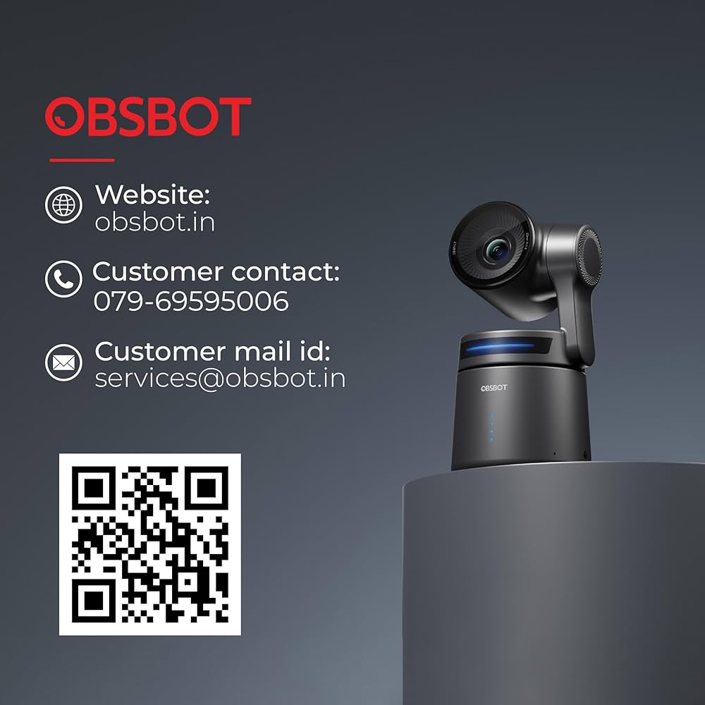 OBSOT TINY2 Lite 4K Webカメラ OBSBOT Tiny 2 Lite Webcam 4K PTZ, AI Tracking and Auto Focus
